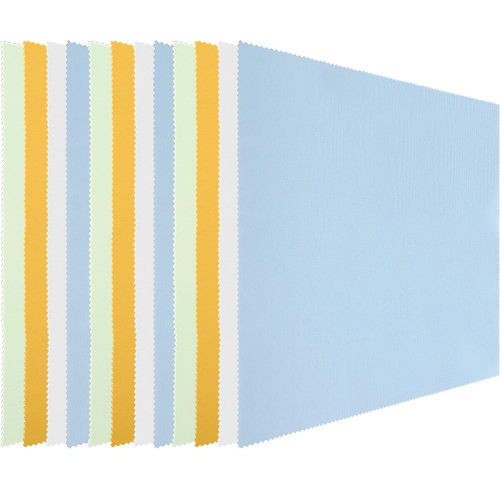 Frienda 12 Pack Large Microfiber Glass Cleaning Cloths 12 x 12 Inch Oversized Sunglasses Cleaning Cloths for Electronics Glasses Screens and Lenses (Green, Yellow, Blue, Light Gray)