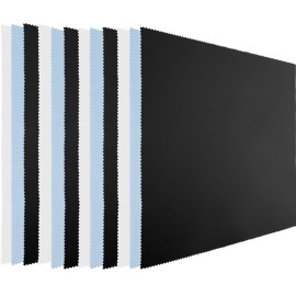 Frienda 12 Pack Large Microfiber Glass Cleaning Cloths 12 x 12 Inch Oversized Sunglasses Cleaning Cloths for Electronics Glasses Screens and Lenses(Blue,Light Gray,Black)