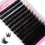 FADLASH Lash Clusters EyelashExtensions 12-18mm Eyelash Clusters Individual Cluster Lashes D Curl DIY Lash Extension Clusters Volume (L01-Mix12-18)