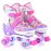 SULIFEEL Rainbow Unicorn 4 Size Adjustable Roller Skates for Girls Boys for Kids Ages 3-5 5-8 6-12 Children Skates Indoor Outdoor