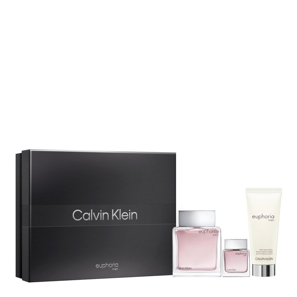 Calvin Klein Euphoria Eau de Toilette for Men and After Shave Balm Trio Gift Set