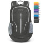 ZOMAKE Ultra Lightweight Packable Backpack 25L, Foldable Hiking Backpacks Water Resistant Small Folding Daypack for Travel(Dusty grey)