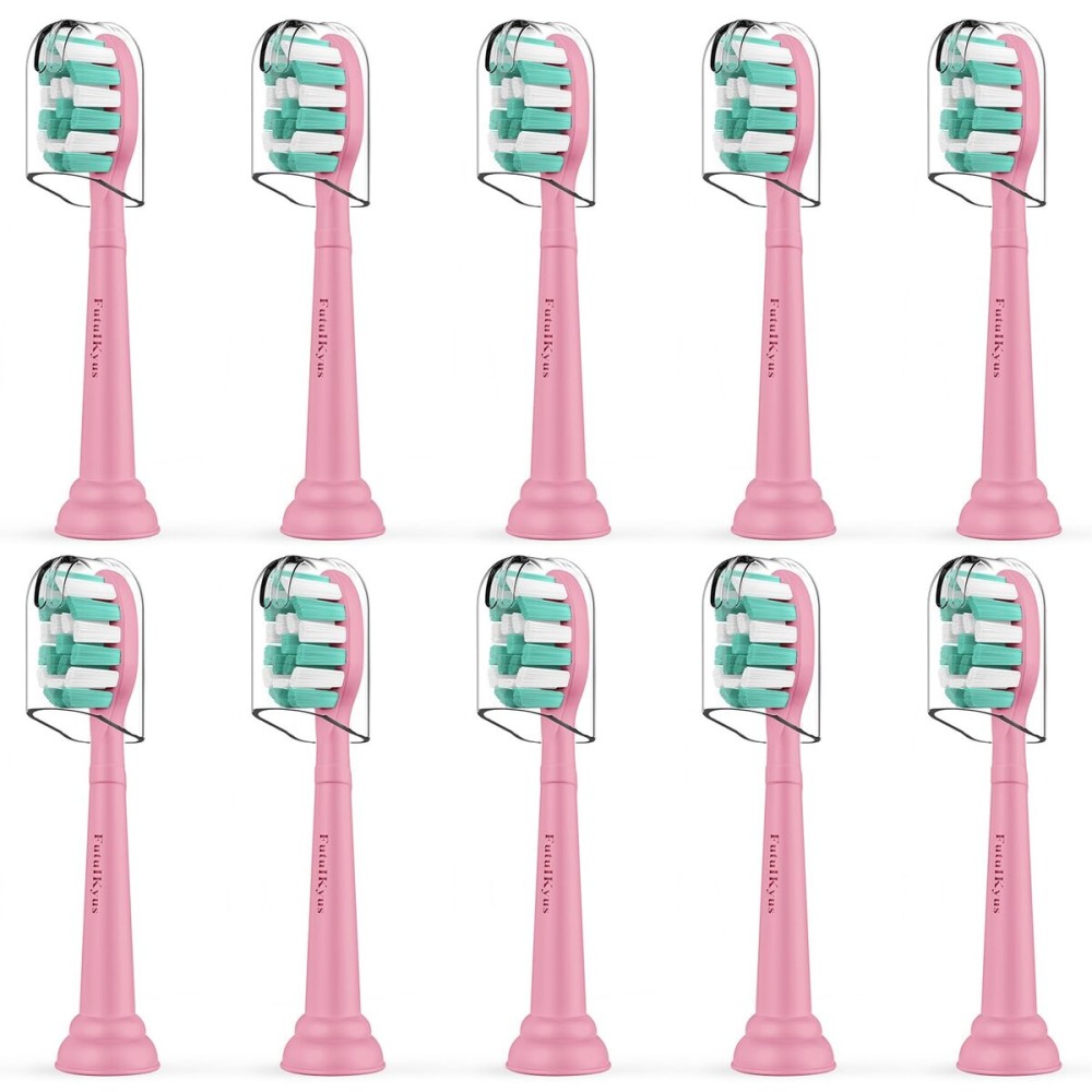 Toothbrush Replacement Heads for Philips Sonicare Plaque Control Simply Clean 4100 5100 Electric Brush Head, 10 Pack, Pink