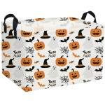 Essme Rectangular Halloween Basket,Kids Baskets Empty with Handles for kids Halloweens Room Decor,Boys and Girls,Candy BasketTrick or treat