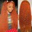 Nsvnsv Ginger Wig Human Hair 13x4 deep wave Ginger Orange Lace Front Wigs Human Hair HD Transparent Lace Frontal 350 Colored Human Wig Pre Plucked 180% Density 22inch