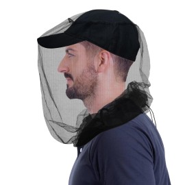 South to East Premium Mosquito Head Net for Insect 2 Pack, Ultra Clear View, Extra Fine Holes, Chemical-Free Fly & Bug Protection for Camping, Hiking, Fishing, Safari, Fit All Hats for Men & Women