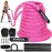 Brobantle Battle Rope 1 Inch Diameter,Pink 30FT Exercise Workout Ropes for Home Gym Heavy Weighted Training Rope for Working Out