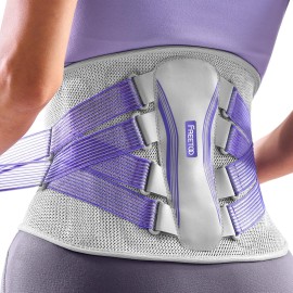 FREETOO Back Brace for Lower Back Pain Women with Bionic Support System, Adjustable Knitted Lumbar Support Belt, Breathable Mesh Design with Lumbar Pad,for Herniated Disc,Sciatica,Scoliosis XS (Your Waist:25.5\'\'29.5\'\')
