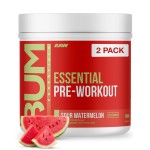 RAW Essential Pre-Workout Powder (Sour Watermelon) - Chris Bumstead Sports Nutrition Supplement for Men & Women - Preworkout Energy Powder with Caffeine, L-Citrulline & Beta Alanine Blend - 2-Pack