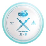 Yikun Twin Swords Understable Distance Driver| Pro Worlds 2025 Limited Edition|Beginner-Friendly Max-Distance Disc|Wind-Resistant & Easy-Glide Control|PDGA Approved 170-176g(Pro Worlds Blue)