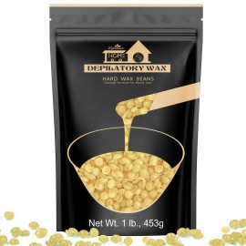 Lifestance Honey Waxing Beads, 1LB Fine Hair Removal Wax Beans for Face, Eyebrow, Brazilian Bikini, Sensitive Skin at Home for Women and Men