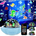 Night Light for Kids,Dinosaur Night Lights Projector,Remote Dimmable Timer Star Projector,360 Slient Ocean Lights for Ceiling Projector,Christmas Birthday Gifts for Boys&Room Decor