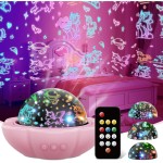 Unicorns Gifts for Girls Toys,Night Light for Kids,Remote Dimmable Timer Star Projector, 360 Slient Ocean Lights for Ceiling Projector,Christmas Birthday Gifts for Girls&Room Decor
