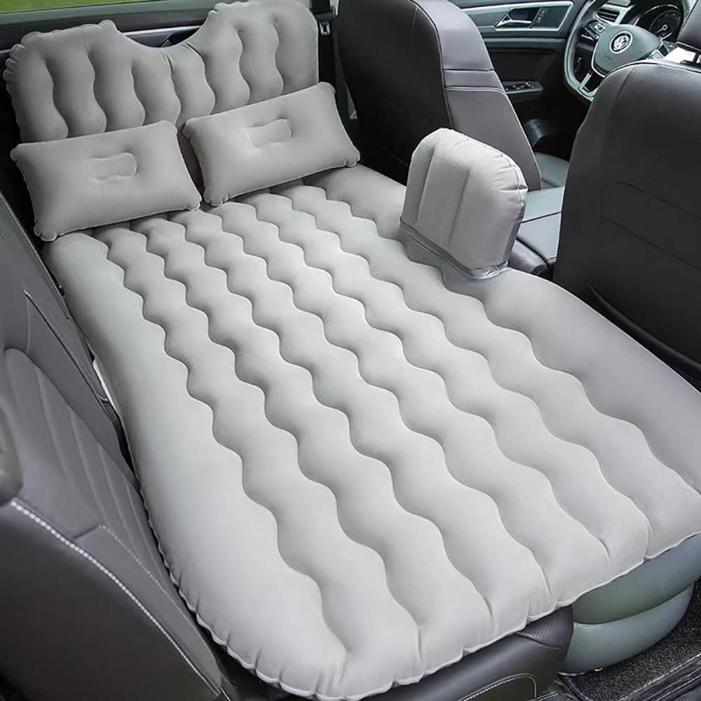 Onirii Inflatable Car Air Mattress Back Seat Bed with Air Pump,Portable Thickened Car Travel Camping Sleeping Air Mattress Blow Up Bed for Car Universal SUV