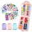 Pill Organizer with Medicine Labels 146 Labels Travel Daily Pill Container Mini Medication Organizer Storage Travel Essentials Pill Case 7 Day Pill Organizer (Blue+Pink+Purple, 3 Packs)