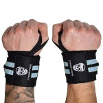 Gymreapers Weightlifting Wrist Wraps (IPF Approved) 18 Professional Quality Wrist Support with Heavy Duty Thumb Loop - Best Wrap for Powerlifting Competition, Strength Training, Bodybuilding (Blue, 18)