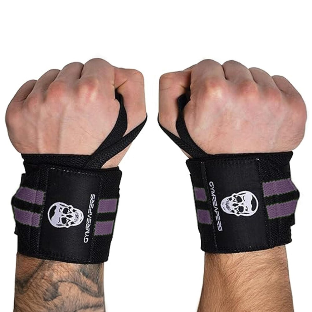 Gymreapers Weightlifting Wrist Wraps (IPF Approved) 18 Professional Quality Wrist Support with Heavy Duty Thumb Loop - Best Wrap for Powerlifting Competition, Strength Training, Bodybuilding (Lilac, 18)