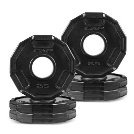 CAP Barbell 2.5 Lb 12-Sided Rubber Coated Olympic Weightlifting Grip Plate - SET(2.5 lb x 6)