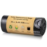 BLIKA 25 Count Toilet Replacement Bags, 8 Gallon, 30 Liter, Heavy Duty 1 Mil, Compost Bags 8 Gallon, Camping Toilet Bags for Portable Toilet, Car Travel, Camping, Long Trips