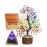 TATOODAA 7 Chakra Crystal Tree of Life with Orgonite Pyramid (Set 2) - Unique Birthday Gifts for Women, Chakra Healing Trees Positive Energy for Home Office Desk Decor, New House Warming Gift