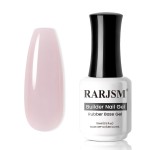 RARJSM Rubber Base Coat Gel Polish Nude Gray Mauve Pink Skin Tone Rubberbase Gelpolish for Nails Natural Color French Manicure Brush on Extend Soak Off Curing Requires 15ml Salon Home DIY Use