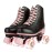 Women\'s Girls High-top Roller Skates with Light Up Wheels,PU Leather Classic Double-Row Roller Derby Skate for Women Men,Indoor Outdoor, Beginner-Black Pink Flash Wheel,38