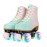 Gets Roller Skates Women,PU Leather Light up Lady\'s Roller Skates,Gradient Colorful Four-Wheel High-top Roller Derby Skate for Women Youth,Indoor,Outdoor,Beginner-Green Pink Flash,37
