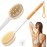 Shower Brush for Massage Dry Brushing: Back Scrubber for Shower with 18.1 Anti Slip Long Handle - Bath Body Brush for Lymphatic Drainage Exfoliator Improving Skin Health for Women Men Elderly(Orange)