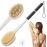 Shower Brush for Massage Dry Brushing: Back Scrubber for Shower with 18.1 in Anti Slip Long Handle - Bath Body Brush for Lymphatic Drainage Exfoliator Improving Skin Health for Women Men Elderly Black