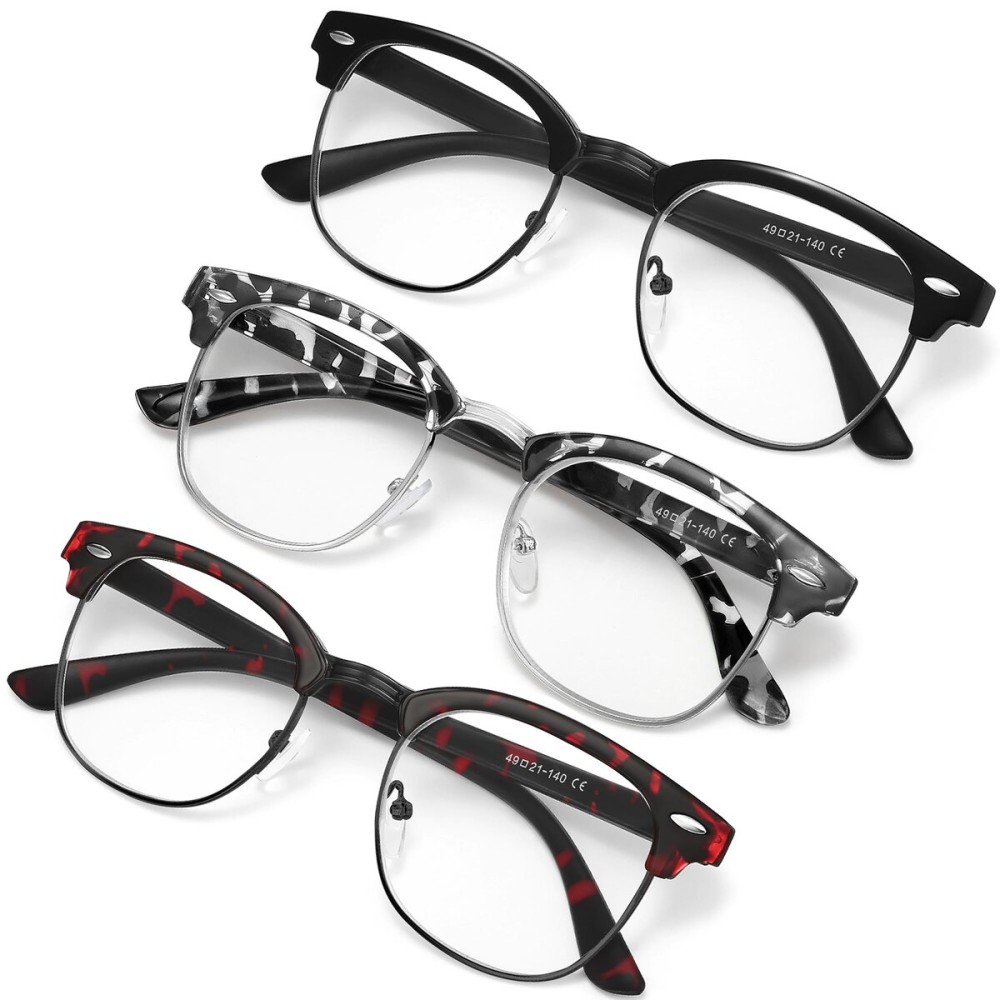 racico Computer Blue Light Blocking Glasses Blue Light Glasses Men Women, Anti Blu-Ray Clear Gaming Glasses Lenses