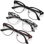 racico Computer Blue Light Blocking Glasses Blue Light Glasses Men Women, Anti Blu-Ray Clear Gaming Glasses Lenses