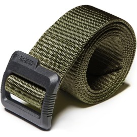 CQR Tactical Belt, Military Style Heavy Duty Belt, Webbing EDC Quick-Release Buckle, Dura Nylon Green, XX-Large