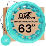 FIT ON FORM Infinity Weighted Hula Hoop for Adults Weight Loss - Smart Exercise Hola Circle Hoop for Women Abs Workout - 63 Inches