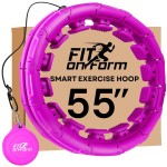 FIT ON FORM Infinity Weighted Hula Hoop for Adults Weight Loss - Smart Exercise Hola Circle Hoop for Women Abs Workout - 55 Inches