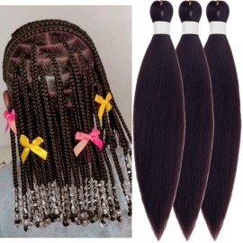 Kids Braiding Hair Pre stretched Color 2 Braiding Hair for Kids Girls 16 inch