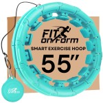 FIT ON FORM Infinity Weighted Hula Hoop for Adults Weight Loss - Smart Exercise Hola Circle Hoop for Women Abs Workout - 55 Inches