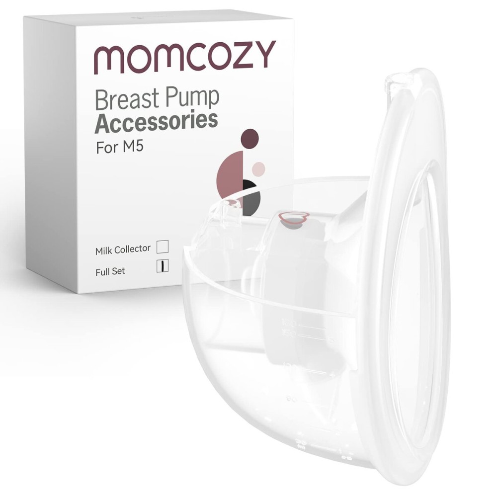 Momcozy Full Set Collector Cup Only Compatible with Momcozy M5 NOT for Others, with Double-Sealed 24mm Flanges