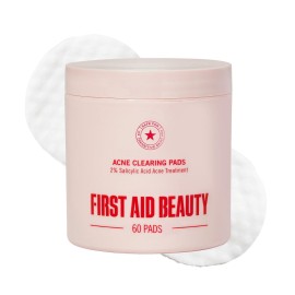 First Aid Beauty Acne Pads for Face - Maximum Strength Acne Treatment - 2% Salicylic Acid Pads Treat Without Drying, (60-ct)