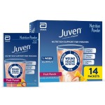 Juven Therapeutic Nutrition Drink Powder Including Collagen Peptides, Amino Acids, and HMB for Wound Healing Support, Fruit Punch, 14 Packets