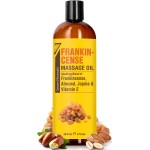 Seven Minerals Frankincense Massage Oil for Massage Therapy - Big 16 oz - Ideal for Professional or at-Home Body Massage. Soothing Natural Blend of Almond, Jojoba & Vitamin E