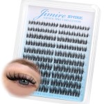 JIMIRE Wispy Lash Clusters Natural Eyelash Clusters Manga Cluster Eyelash Extensions 8-16MM Spiky Lash Extensions Easy to Apply Beginner Friendly DIY Cluster Lashes at Home