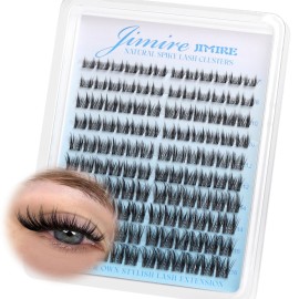 JIMIRE Wispy Lash Clusters Natural Eyelash Clusters Manga Cluster Eyelash Extensions 8-16MM Spiky Lash Extensions Easy to Apply Beginner Friendly DIY Cluster Lashes at Home