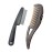 Dandruff Comb Wide Tooth, Stainless Steel Fine Tooth Lice/Psoriasis Scalp Detox Comb for Women, Men & Kids, Professional Portable Sweep/Massage/Clean Shower Brush Tool for Hair Care/Growth (Black)
