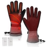 Telguua Heated Gloves for Women Men,Electric Rechargeable Heated Work Glove Ski Mitten Waterproof Touchscreen Heated Gloves (Grey, XS)