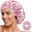 YANIBEST Adjustable Satin Bonnet Double Layer Hair Bonnet for Sleeping Bonnets for Women Hats Curly Natural Hair, Pearl Pink