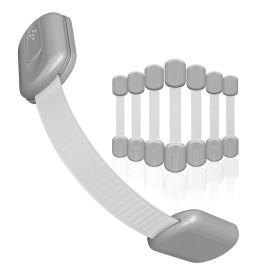 Baby Proofing Child Safety Locks (8 Pack) by Skyla Homes - The Safest, Quickest and Easiest 3M Adhesive Cabinet Latches, No Screws & Magnets, Multi-Purpose for Furniture, Kitchen, Ovens, Toilet Seats