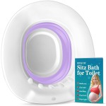 RUGUO Sitz Bath for Toilet Seat - Yoni Steam Seat - Sitz Bath for Hemorrhoids and Postpartum Care - Portable Bidet BPA Free - Foldable Basin for Epsom Salt Soak - Purple