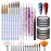 Artdone 38Pcs Nail Striping Tape Lines Kit With Nail Art Pens Dotting Tools And Liner Brushes For Gel Polish Small Detail Drawing Design Paint