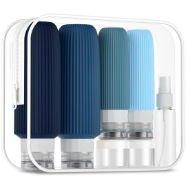 Mrsdry 16 Pack Travel Bottles for Toiletries, Large 6oz Silicone Travel Containers jar for Toiletries, Leak Proof Refillable Liquid Shampoo And Conditioner Travel Essentials toiletry Bottles