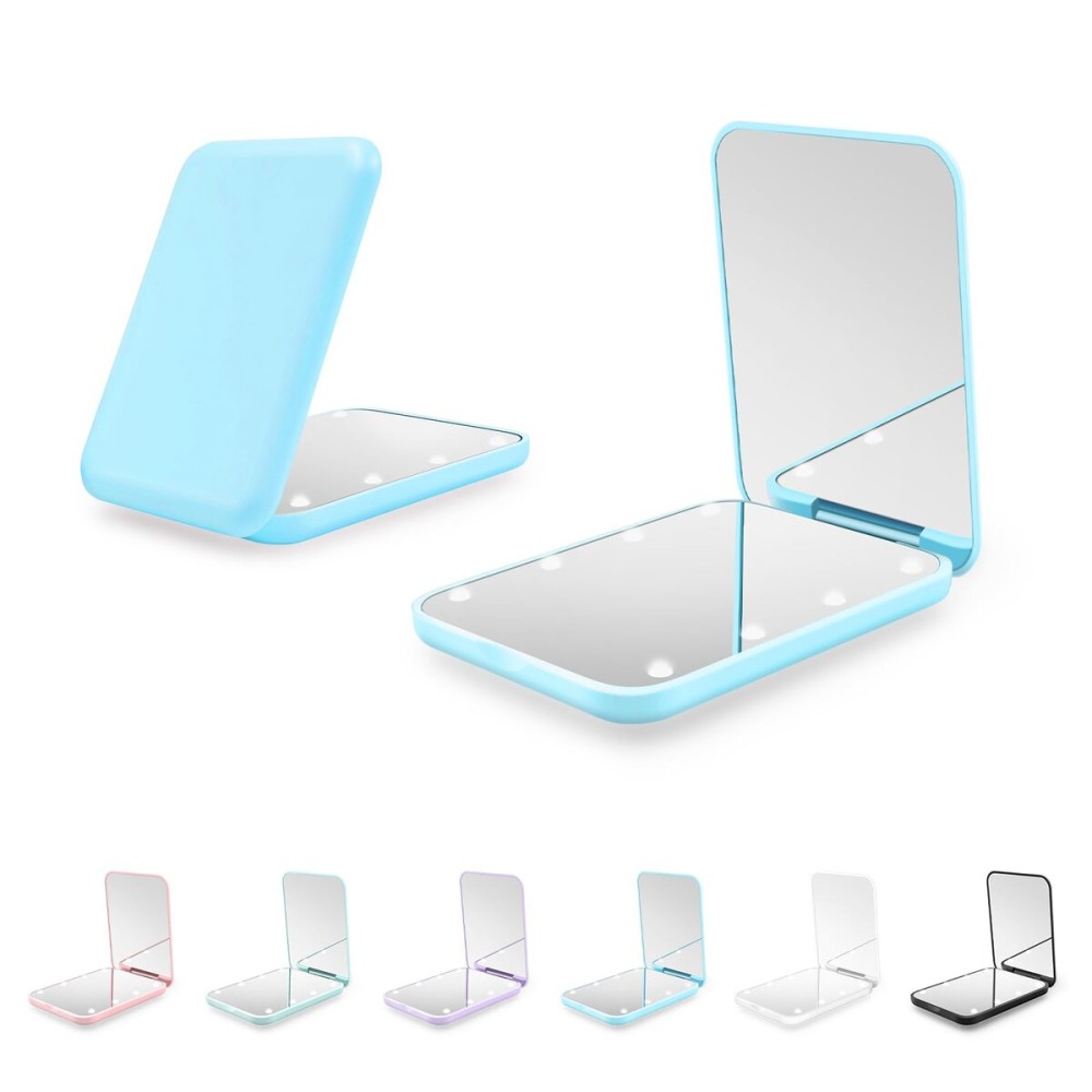 Kakuje Compact Mirror, 1X/3X Magnification LED Pocket Mirror with Nternal BIattery, Mini Mirror for Purse, Pocket,Travel and Present (Blue)